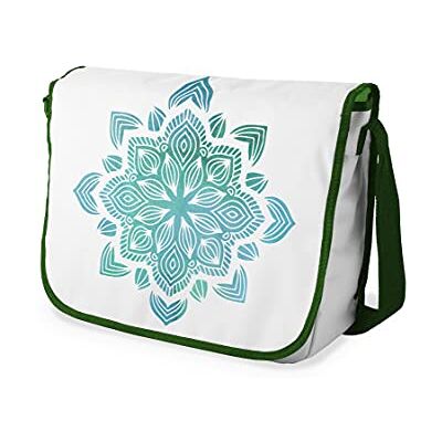 Bonamaison Digitaal bedrukte Messenger schooltas met kaki riem voor studenten, crossbody tas, koerierstas, schoudertas voor kinderen, meisjes, jongens, maat: 29x36 cm Bonamaison Digitaal bedrukte Messenger schooltas met kaki riem voor studenten, crossbody tas, koerierstas, schoudertas voor kinderen, meisjes, jongens, maat: 29x36 cm