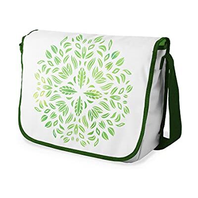 Bonamaison Digitaal bedrukte Messenger schooltas met kaki riem voor meisjes en jongens, boodschappentassen voor scholieren, schoudertassen, grootte: 29x36 cm Bonamaison Digitaal bedrukte Messenger schooltas met kaki riem voor meisjes en jongens, boodschappentassen voor scholieren, schoudertassen, grootte: 29x36 cm