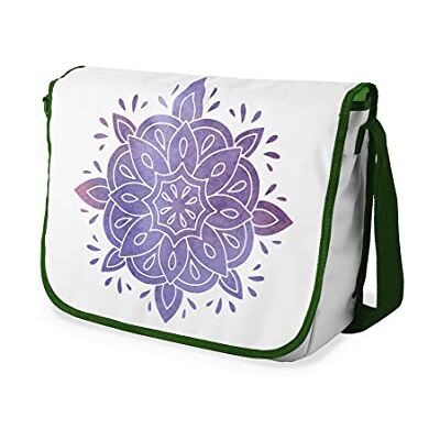 Bonamaison Digitaal bedrukte Messenger schooltas met kaki riem voor studenten, crossbody tas, koerierstas, schoudertas voor kinderen, meisjes, jongens, maat: 29x36 cm Bonamaison Digitaal bedrukte Messenger schooltas met kaki riem voor studenten, crossbody tas, koerierstas, schoudertas voor kinderen, meisjes, jongens, maat: 29x36 cm