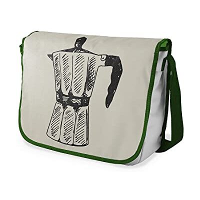 Bonamaison Digitaal bedrukte Messenger schooltas met kaki riem voor studenten, crossbody tas, koerierstas, schoudertas voor kinderen, meisjes, jongens, maat: 29x36 cm Bonamaison Digitaal bedrukte Messenger schooltas met kaki riem voor studenten, crossbody tas, koerierstas, schoudertas voor kinderen, meisjes, jongens, maat: 29x36 cm