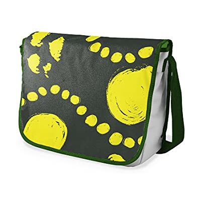 Bonamaison Digitaal bedrukte Messenger schooltas met kaki riem voor studenten, crossbody tas, koerierstas, schoudertas voor kinderen, meisjes, jongens, maat: 29x36 cm Bonamaison Digitaal bedrukte Messenger schooltas met kaki riem voor studenten, crossbody tas, koerierstas, schoudertas voor kinderen, meisjes, jongens, maat: 29x36 cm