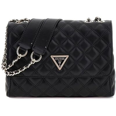 GUESS GIULLY 2 CMPRTMNT CNVRTBLE FLP handtas voor dames, zwart GUESS GIULLY 2 CMPRTMNT CNVRTBLE FLP handtas voor dames, zwart