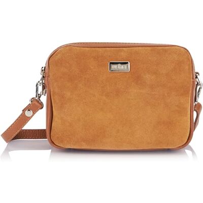 SIDONA Crossbody Bag voor dames, van leer, camel, kameel, Eén Maat SIDONA Crossbody Bag voor dames, van leer, camel, kameel, Eén Maat