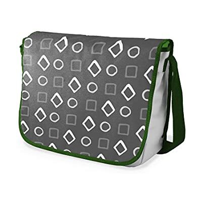 Bonamaison Digitaal bedrukte Messenger schooltas met kaki riem voor studenten, crossbody tas, koerierstas, schoudertas voor kinderen, meisjes, jongens, maat: 29x36 cm Bonamaison Digitaal bedrukte Messenger schooltas met kaki riem voor studenten, crossbody tas, koerierstas, schoudertas voor kinderen, meisjes, jongens, maat: 29x36 cm