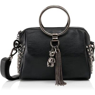 NAEMI Dames handtas tas clutch, zwart, zwart, Eén Maat NAEMI Dames handtas tas clutch, zwart, zwart, Eén Maat