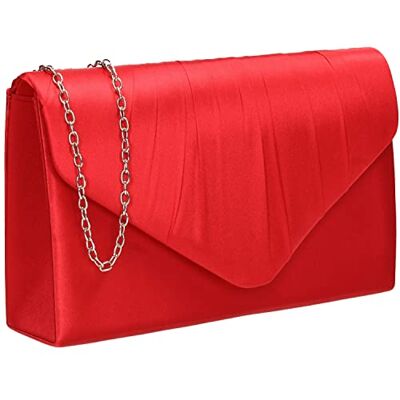 SwankySwans Chantel Clutch Bag voor dames, Rood, Eén maat SwankySwans Chantel Clutch Bag voor dames, Rood, Eén maat