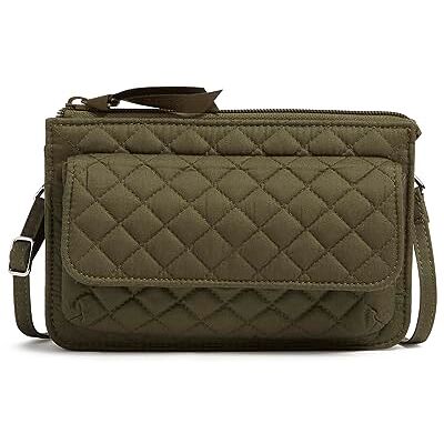 Vera Bradley Dames katoenen RFID-bescherming crossbody portemonnee, Klimmen Ivy Green, Eén Maat Vera Bradley Dames katoenen RFID-bescherming crossbody portemonnee, Klimmen Ivy Green, Eén Maat