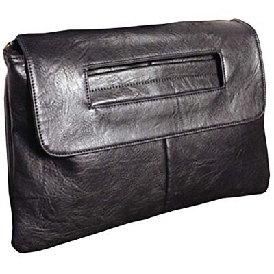 NIGEDU Vrouwen Handtassen Lederen Vrouwelijke Clutch Handtas Messenger Bag Grote Stevige Hoge Capaciteit, Zwart, Large NIGEDU Vrouwen Handtassen Lederen Vrouwelijke Clutch Handtas Messenger Bag Grote Stevige Hoge Capaciteit, Zwart, Large