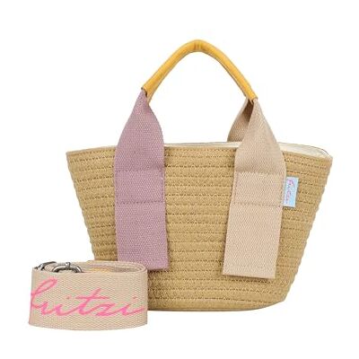 Fritzi aus Preussen Fritzi Happy Summer Cross Sun Shake damestas strotas crossbodytas schoudertas strandtas met verstelbare schouderriem compacte zomertas lichte vakantietas festivaltas 11 x 20 x 7 cm, Beige Oranje Fritzi aus Preussen Fritzi Happy Summer Cross Sun Shake damestas strotas crossbodytas schoudertas strandtas met verstelbare schouderriem compacte zomertas lichte vakantietas festivaltas 11 x 20 x 7 cm, Beige Oranje