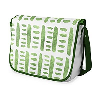 Bonamaison Digitaal bedrukte Messenger schooltas met kaki riem voor studenten, crossbody tas, koerierstas, schoudertas voor kinderen, meisjes, jongens, maat: 29x36 cm Bonamaison Digitaal bedrukte Messenger schooltas met kaki riem voor studenten, crossbody tas, koerierstas, schoudertas voor kinderen, meisjes, jongens, maat: 29x36 cm