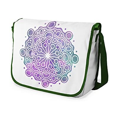 Bonamaison Digitaal bedrukte Messenger schooltas met kaki riem voor studenten, crossbody tas, koerierstas, schoudertas voor kinderen, meisjes, jongens, maat: 29x36 cm Bonamaison Digitaal bedrukte Messenger schooltas met kaki riem voor studenten, crossbody tas, koerierstas, schoudertas voor kinderen, meisjes, jongens, maat: 29x36 cm