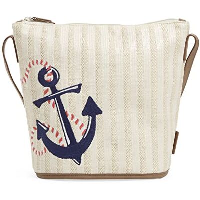 Vera Bradley Dames stro-emmer, schoudertas, eenheidsmaat, Regatta Anchor Navy, One Size Vera Bradley Dames stro-emmer, schoudertas, eenheidsmaat, Regatta Anchor Navy, One Size