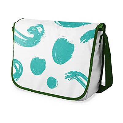 Bonamaison Digitaal bedrukte Messenger schooltas met kaki riem voor studenten, crossbody tas, koerierstas, schoudertas voor kinderen, meisjes, jongens, maat: 29x36 cm Bonamaison Digitaal bedrukte Messenger schooltas met kaki riem voor studenten, crossbody tas, koerierstas, schoudertas voor kinderen, meisjes, jongens, maat: 29x36 cm