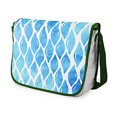 Bonamaison Digitaal bedrukte Messenger schooltas met kaki riem voor studenten, crossbody tas, koerierstas, schoudertas voor kinderen, meisjes, jongens, maat: 29x36 cm Bonamaison Digitaal bedrukte Messenger schooltas met kaki riem voor studenten, crossbody tas, koerierstas, schoudertas voor kinderen, meisjes, jongens, maat: 29x36 cm