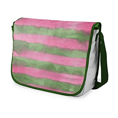 Bonamaison Digitaal bedrukte Messenger schooltas met kaki riem voor studenten, crossbody tas, koerierstas, schoudertas voor kinderen, meisjes, jongens, maat: 29x36 cm Bonamaison Digitaal bedrukte Messenger schooltas met kaki riem voor studenten, crossbody tas, koerierstas, schoudertas voor kinderen, meisjes, jongens, maat: 29x36 cm
