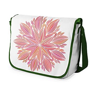 Bonamaison Digitaal bedrukte Messenger schooltas met kaki riem voor meisjes en jongens, boodschappentassen voor scholieren, schoudertassen, grootte: 29x36 cm Bonamaison Digitaal bedrukte Messenger schooltas met kaki riem voor meisjes en jongens, boodschappentassen voor scholieren, schoudertassen, grootte: 29x36 cm