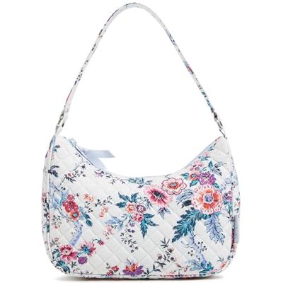 Vera Bradley Frannie Crescent Crossbody portemonnee van katoen, Magnifique Floral, Eén Maat Vera Bradley Frannie Crescent Crossbody portemonnee van katoen, Magnifique Floral, Eén Maat