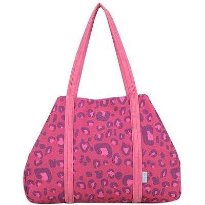 Fritzi aus Preussen Fritzi Simply Shopper Leo Berry damestas shopper handtas canvas tas luipaardprint ritssluiting ruime schoudertas boodschappentas citytas vrijetijdstas voor festival reizen 29 x 44 x 16 cm, Roze Fritzi aus Preussen Fritzi Simply Shopper Leo Berry damestas shopper handtas canvas tas luipaardprint ritssluiting ruime schoudertas boodschappentas citytas vrijetijdstas voor festival reizen 29 x 44 x 16 cm, Roze