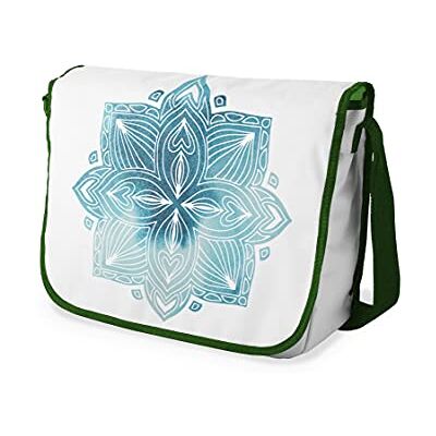 Bonamaison Digitaal bedrukte Messenger schooltas met kaki riem voor studenten, crossbody tas, koerierstas, schoudertas voor kinderen, meisjes, jongens, maat: 29x36 cm Bonamaison Digitaal bedrukte Messenger schooltas met kaki riem voor studenten, crossbody tas, koerierstas, schoudertas voor kinderen, meisjes, jongens, maat: 29x36 cm