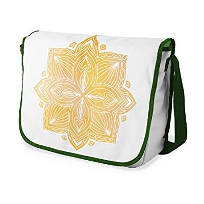 Bonamaison Digitaal bedrukte Messenger schooltas met kaki riem voor studenten, crossbody tas, koerierstas, schoudertas voor kinderen, meisjes, jongens, maat: 29x36 cm Bonamaison Digitaal bedrukte Messenger schooltas met kaki riem voor studenten, crossbody tas, koerierstas, schoudertas voor kinderen, meisjes, jongens, maat: 29x36 cm