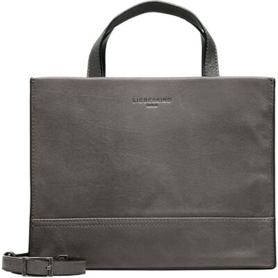 LIEBESKIND BERLIN Leren handtas schoudertas Lou 2 Satchel Bag Iron grijs LIEBESKIND BERLIN Leren handtas schoudertas Lou 2 Satchel Bag Iron grijs