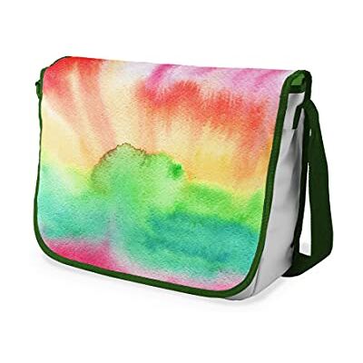 Bonamaison Digitaal bedrukte Messenger schooltas met kaki riem voor studenten, crossbody tas, koerierstas, schoudertas voor kinderen, meisjes, jongens, maat: 29x36 cm Bonamaison Digitaal bedrukte Messenger schooltas met kaki riem voor studenten, crossbody tas, koerierstas, schoudertas voor kinderen, meisjes, jongens, maat: 29x36 cm