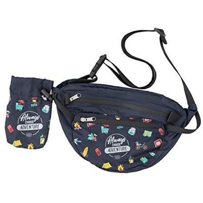 Mr. Wonderful Mr Wonderful opvouwbare heuptas altijd kiezen voor avontuur Mr. Wonderful Mr Wonderful opvouwbare heuptas altijd kiezen voor avontuur