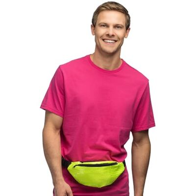 Boland Retro heuptas in neonkleuren, tas voor 90s themafeesten, fanny pack ideaal voor festivals, carnaval en het dagelijks leven Boland Retro heuptas in neonkleuren, tas voor 90s themafeesten, fanny pack ideaal voor festivals, carnaval en het dagelijks leven