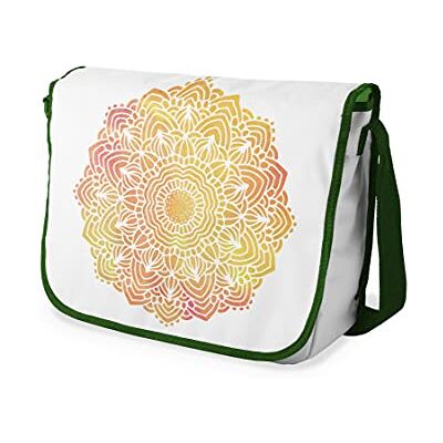 Bonamaison Digitaal bedrukte Messenger schooltas met kaki riem voor meisjes en jongens, boodschappentassen voor scholieren, schoudertassen, grootte: 29x36 cm Bonamaison Digitaal bedrukte Messenger schooltas met kaki riem voor meisjes en jongens, boodschappentassen voor scholieren, schoudertassen, grootte: 29x36 cm