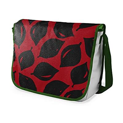 Bonamaison Digitaal bedrukte Messenger schooltas met kaki riem voor studenten, crossbody tas, koerierstas, schoudertas voor kinderen, meisjes, jongens, maat: 29x36 cm Bonamaison Digitaal bedrukte Messenger schooltas met kaki riem voor studenten, crossbody tas, koerierstas, schoudertas voor kinderen, meisjes, jongens, maat: 29x36 cm