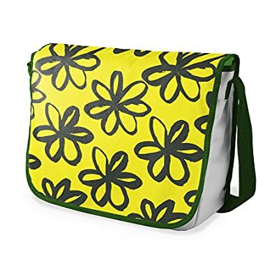 Bonamaison Digitaal bedrukte Messenger schooltas met kaki riem voor studenten, crossbody tas, koerierstas, schoudertas voor kinderen, meisjes, jongens, maat: 29x36 cm Bonamaison Digitaal bedrukte Messenger schooltas met kaki riem voor studenten, crossbody tas, koerierstas, schoudertas voor kinderen, meisjes, jongens, maat: 29x36 cm