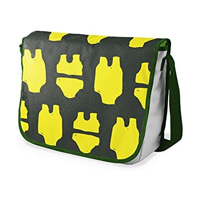 Bonamaison Digitaal bedrukte Messenger schooltas met kaki riem voor studenten, crossbody tas, koerierstas, schoudertas voor kinderen, meisjes, jongens, maat: 29x36 cm Bonamaison Digitaal bedrukte Messenger schooltas met kaki riem voor studenten, crossbody tas, koerierstas, schoudertas voor kinderen, meisjes, jongens, maat: 29x36 cm