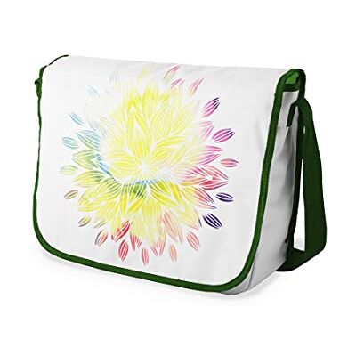 Bonamaison Digitaal bedrukte Messenger schooltas met kaki riem voor studenten, crossbody tas, koerierstas, schoudertas voor kinderen, meisjes, jongens, maat: 29x36 cm Bonamaison Digitaal bedrukte Messenger schooltas met kaki riem voor studenten, crossbody tas, koerierstas, schoudertas voor kinderen, meisjes, jongens, maat: 29x36 cm