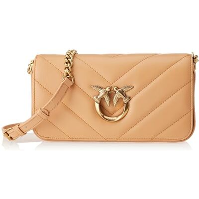 Pinko , Love Click Bags Mini Sheep dames, C71q_storm zand-antiek goud Pinko , Love Click Bags Mini Sheep dames, C71q_storm zand-antiek goud
