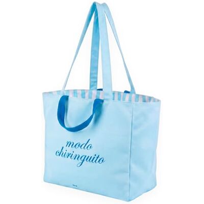 Fisura Originele strandtas "Modus" strandtas grote omkeerbare blauwe gestreepte tote bag dames XXL katoenen stoffen tas voor reizen, winkelen of strand Fisura Originele strandtas "Modus" strandtas grote omkeerbare blauwe gestreepte tote bag dames XXL katoenen stoffen tas voor reizen, winkelen of strand