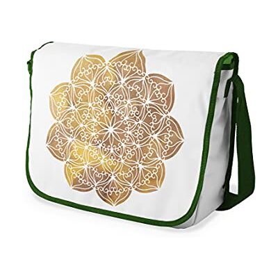 Bonamaison Digitaal bedrukte Messenger schooltas met kaki riem voor studenten, crossbody tas, koerierstas, schoudertas voor kinderen, meisjes, jongens, maat: 29x36 cm Bonamaison Digitaal bedrukte Messenger schooltas met kaki riem voor studenten, crossbody tas, koerierstas, schoudertas voor kinderen, meisjes, jongens, maat: 29x36 cm