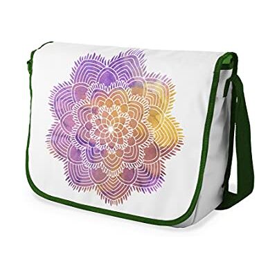 Bonamaison Digitaal bedrukte Messenger schooltas met kaki riem voor studenten, crossbody tas, koerierstas, schoudertas voor kinderen, meisjes, jongens, maat: 29x36 cm Bonamaison Digitaal bedrukte Messenger schooltas met kaki riem voor studenten, crossbody tas, koerierstas, schoudertas voor kinderen, meisjes, jongens, maat: 29x36 cm