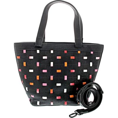 Desigual handtas schoudertas Fantasia Valdivia Shopping Bag Black zwart Desigual handtas schoudertas Fantasia Valdivia Shopping Bag Black zwart
