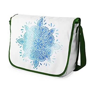 Bonamaison Digitaal bedrukte Messenger schooltas met kaki riem voor studenten, crossbody tas, koerierstas, schoudertas voor kinderen, meisjes, jongens, maat: 29x36 cm Bonamaison Digitaal bedrukte Messenger schooltas met kaki riem voor studenten, crossbody tas, koerierstas, schoudertas voor kinderen, meisjes, jongens, maat: 29x36 cm