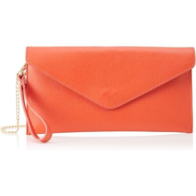 NAEMI Dames enveloptas van leer clutch, rood, Eén Maat NAEMI Dames enveloptas van leer clutch, rood, Eén Maat