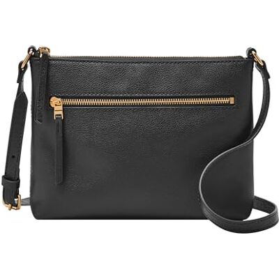 Fossil Women's Fiona Leather Small Crossbody Purse Handbag, Black (Model: ZB7266001) Fossil Women's Fiona Leather Small Crossbody Purse Handbag, Black (Model: ZB7266001)