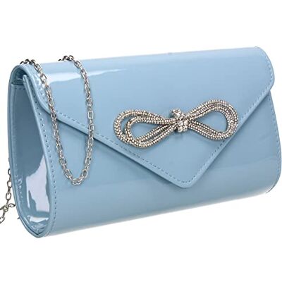SwankySwans Eloise Patent Dames Party Prom Bruiloft Avond Dames Clutch Bag Portemonnee, Sereniteit SwankySwans Eloise Patent Dames Party Prom Bruiloft Avond Dames Clutch Bag Portemonnee, Sereniteit