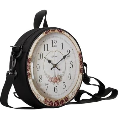 Sannovo Vrouwen Novelty Ronde Klok Vorm Ritssluiting Klok Portemonnee voor Vrouwen Handtas Schoudertas, Cadeau voor Moeder Girlfriend, ivoor, Large Sannovo Vrouwen Novelty Ronde Klok Vorm Ritssluiting Klok Portemonnee voor Vrouwen Handtas Schoudertas, Cadeau voor Moeder Girlfriend, ivoor, Large