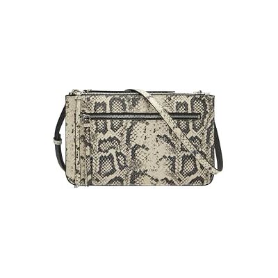 LIEBESKIND BERLIN Leren schoudertas Zena Snake Double Crossbody Bag Milk crème LIEBESKIND BERLIN Leren schoudertas Zena Snake Double Crossbody Bag Milk crème