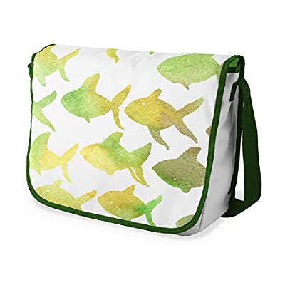 Bonamaison Digitaal bedrukte Messenger schooltas met kaki riem voor studenten, crossbody tas, koerierstas, schoudertas voor kinderen, meisjes, jongens, maat: 29x36 cm Bonamaison Digitaal bedrukte Messenger schooltas met kaki riem voor studenten, crossbody tas, koerierstas, schoudertas voor kinderen, meisjes, jongens, maat: 29x36 cm