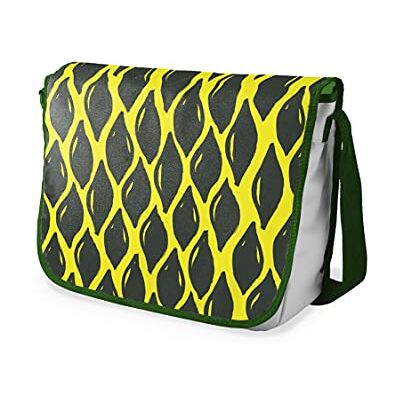 Bonamaison Digitaal bedrukte Messenger schooltas met kaki riem voor studenten, crossbody tas, koerierstas, schoudertas voor kinderen, meisjes, jongens, maat: 29x36 cm Bonamaison Digitaal bedrukte Messenger schooltas met kaki riem voor studenten, crossbody tas, koerierstas, schoudertas voor kinderen, meisjes, jongens, maat: 29x36 cm