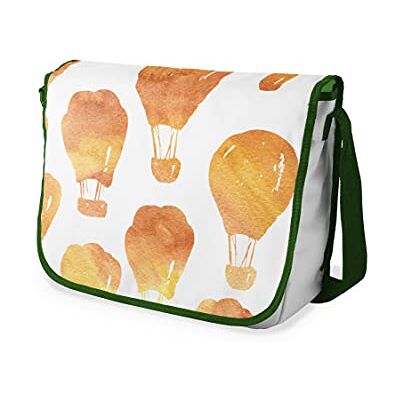 Bonamaison Digitaal bedrukte Messenger schooltas met kaki riem voor studenten, crossbody tas, koerierstas, schoudertas voor kinderen, meisjes, jongens, maat: 29x36 cm Bonamaison Digitaal bedrukte Messenger schooltas met kaki riem voor studenten, crossbody tas, koerierstas, schoudertas voor kinderen, meisjes, jongens, maat: 29x36 cm