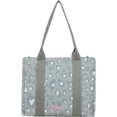 Fritzi aus Preussen Fritzi Tote Shopper Medium Leo Jungle damestas shopper handtas canvas tas luipaardprint ritssluiting ruime schoudertas boodschappentas citytas voor festival reizen 26 x 33 x 14 cm, Groen Fritzi aus Preussen Fritzi Tote Shopper Medium Leo Jungle damestas shopper handtas canvas tas luipaardprint ritssluiting ruime schoudertas boodschappentas citytas voor festival reizen 26 x 33 x 14 cm, Groen