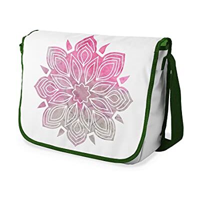 Bonamaison Digitaal bedrukte Messenger schooltas met kaki riem voor studenten, crossbody tas, koerierstas, schoudertas voor kinderen, meisjes, jongens, maat: 29x36 cm Bonamaison Digitaal bedrukte Messenger schooltas met kaki riem voor studenten, crossbody tas, koerierstas, schoudertas voor kinderen, meisjes, jongens, maat: 29x36 cm