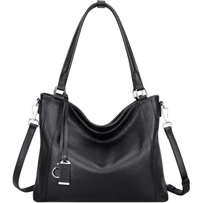 OVER EARTH Zachte Lederen Handtassen Voor Vrouwen Schouder Hobo Bag Grote Tote Crossbody Bag, Groot formaat/Zwart, Large Size OVER EARTH Zachte Lederen Handtassen Voor Vrouwen Schouder Hobo Bag Grote Tote Crossbody Bag, Groot formaat/Zwart, Large Size